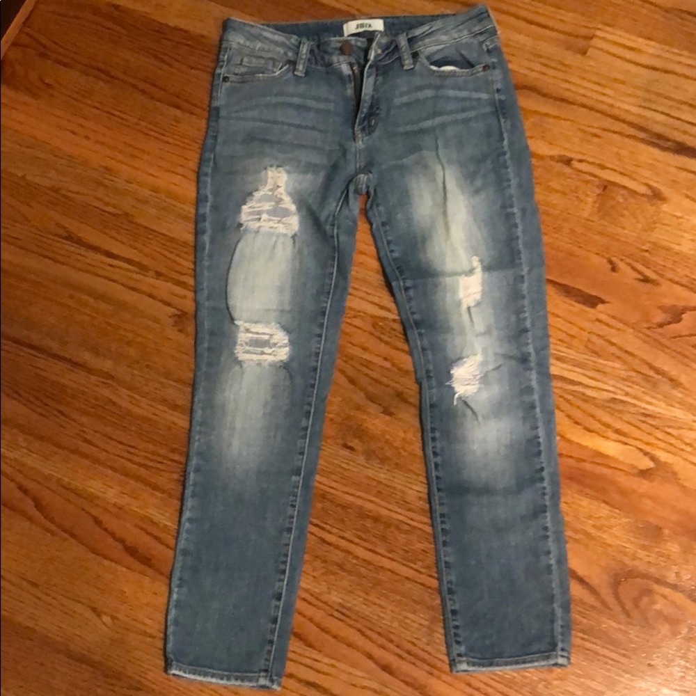 Ripped denim light wash jeans